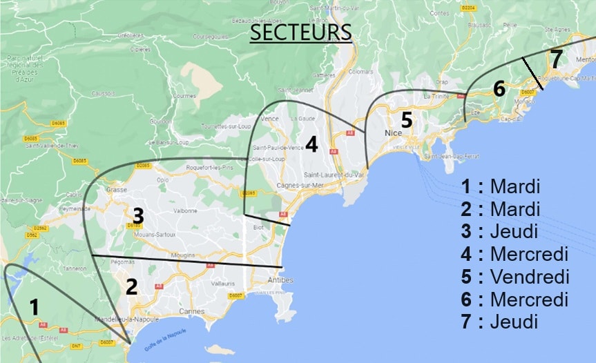 SECTEURS LIVRAISON 2024